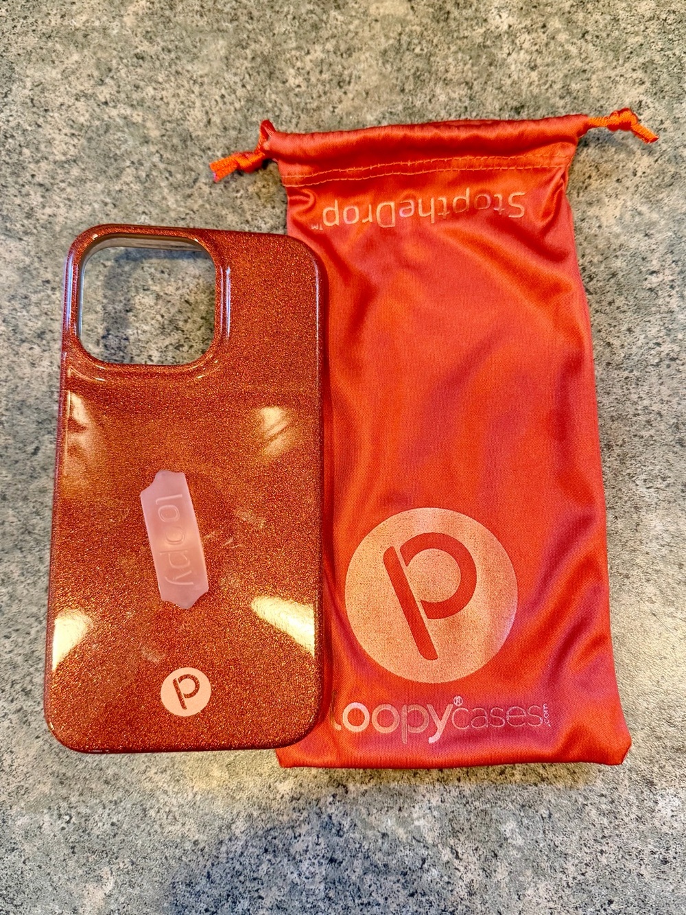 Loopy Case orange shimmer, iPhone 13 Pro case